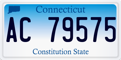 CT license plate AC79575