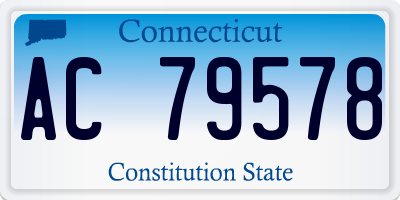 CT license plate AC79578