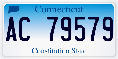 CT license plate AC79579