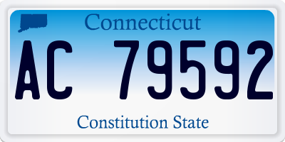 CT license plate AC79592