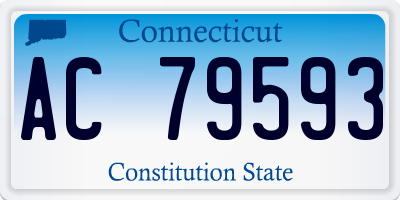CT license plate AC79593