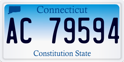 CT license plate AC79594