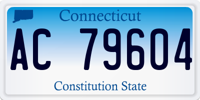 CT license plate AC79604