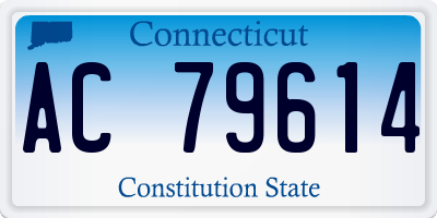 CT license plate AC79614