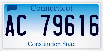 CT license plate AC79616