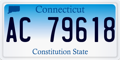 CT license plate AC79618