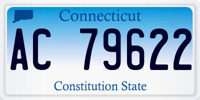 CT license plate AC79622