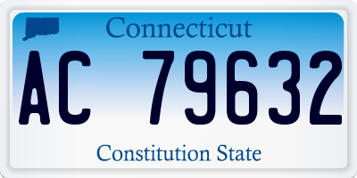 CT license plate AC79632