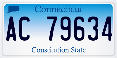 CT license plate AC79634