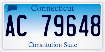 CT license plate AC79648