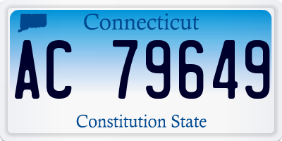 CT license plate AC79649