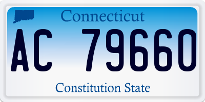 CT license plate AC79660