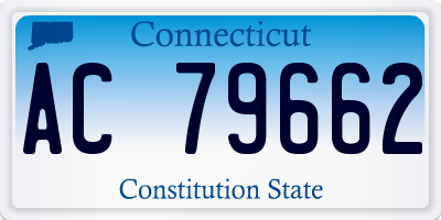 CT license plate AC79662