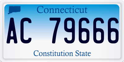 CT license plate AC79666