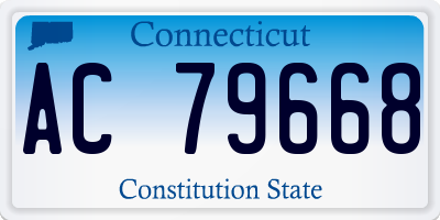 CT license plate AC79668