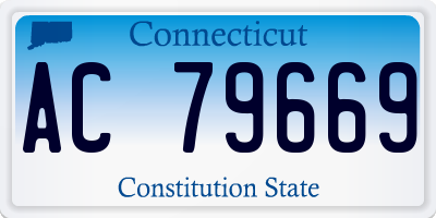 CT license plate AC79669