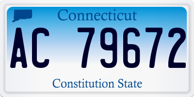 CT license plate AC79672