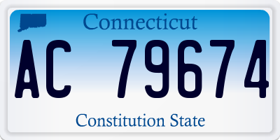 CT license plate AC79674