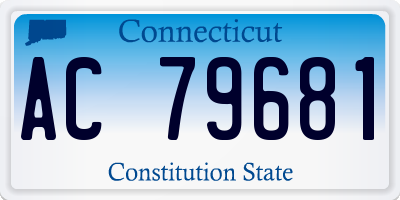 CT license plate AC79681
