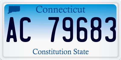 CT license plate AC79683