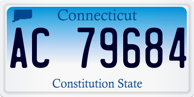 CT license plate AC79684