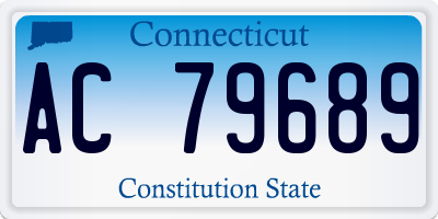 CT license plate AC79689