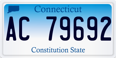 CT license plate AC79692