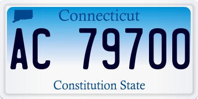 CT license plate AC79700