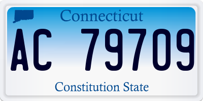 CT license plate AC79709