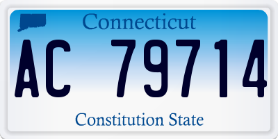 CT license plate AC79714