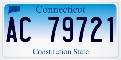 CT license plate AC79721