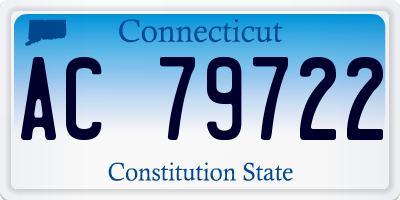 CT license plate AC79722