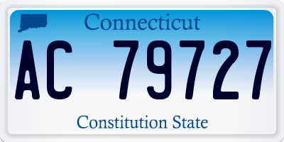 CT license plate AC79727