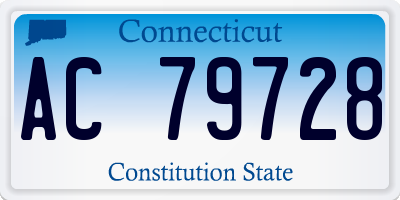 CT license plate AC79728