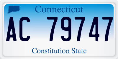 CT license plate AC79747