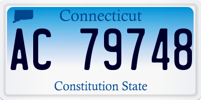 CT license plate AC79748