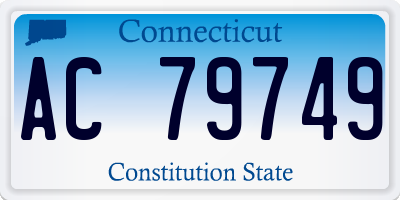 CT license plate AC79749