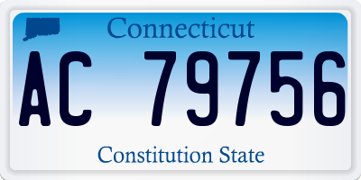 CT license plate AC79756