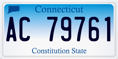 CT license plate AC79761