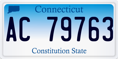 CT license plate AC79763