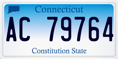 CT license plate AC79764