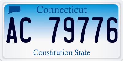 CT license plate AC79776