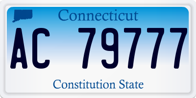 CT license plate AC79777