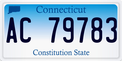 CT license plate AC79783