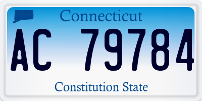 CT license plate AC79784