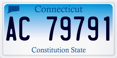CT license plate AC79791