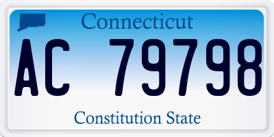 CT license plate AC79798