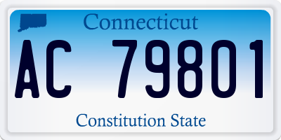 CT license plate AC79801