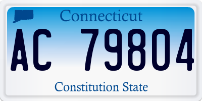 CT license plate AC79804