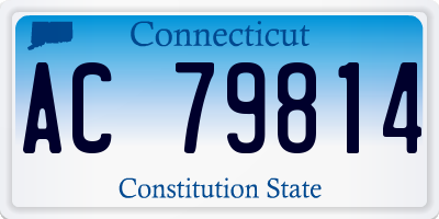 CT license plate AC79814